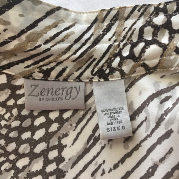 Chico’s Zenergy Tribal Print Blazer Sz M - Picture 10 of 16